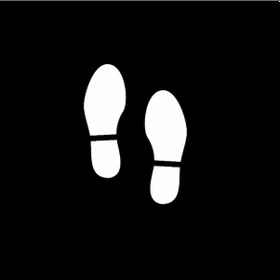 Resim İleri Trafik Boyama Şablonu Ayak İzi Alüminyum 100x100 CM 