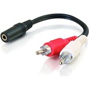 Resim 15Cm 3.5Mm Stereo To 2 Rca Kablosu 