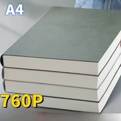 Resim Özelleştirilebilir Logo A4 Yumuşak Suni Deri Defter - Minimalist Tasarım, 760 Sayfa Boş Sayfalar, Günlük Yazı, Çizim ve Sanat İçin - Sanatçılar, Gazeteciler, Yetişkinler için İdeal, Kaliteli Kağıt Malzeme 