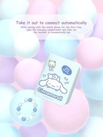 Resim Sanrio My Melody Bluetooth Kulaklık Kuromi Cinnamoroll Tws Kablosuz Kulaklık Hello Kitty 