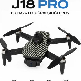 Resim J18 Pro Katlanabilir Akıllı Drone Hd Kameralı, 360° Engel Algılama, Geniş Açılı, Taşıma Çanta Hediyeli 