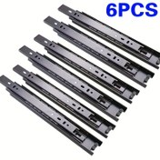 Resim 6 Adet Tam Genişletmeli Sessiz Çekmece Rayı - Yumuşak Kapanma, Ağır Hizmet Tipi Metal Yapı, 25.4/30.48/35.56/40.64 cm Uzunluklar, Dolaplar, Komodinler ve Masalar için Pürüzsüz Çalışım, Dayanıklı ve Sağlam, DIY Tutkunları İçin İdeal 