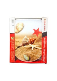 Resim Çelik Ayna Kum Yıldız Manzaralı Klozet Kapağı 