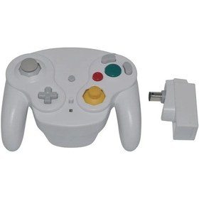 Resim Beyaz-2.4 Ghz Kablosuz Gamepad Denetleyici Gamepad Joystick Wii İçin Gamecube İçin Ngc İçin Alıcı İle 