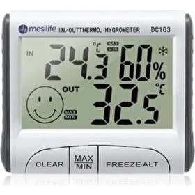 Resim Mesilife Isı Nem Ölçer -10° ile +50°C İç Mekan ve -50° ile +70°C Dış Mekan Ölçümü 