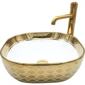 Resim Pure Concept Pure Blow Gold White Tezgah Üstü Çanak Lavabo Gw-432 