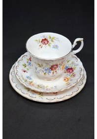 Resim Jubilee Rose Vintage Çay Fincanı 3 Parça 210 Ml Mor - Kırmızı 