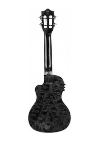 Resim Lanikai Qm-bkcec Quilted Maple Concert Elektro Ukulele Siyah Şık Siyah Burst Sahne Işıltısı 