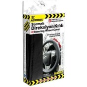 Resim Automix Sarmalı Düz Siyah Direksiyon Kılıfı 