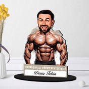 Resim Kişiye Özel Erkek Vücut Geliştiricisine Hediye Karikatürlü Biblo 