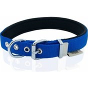 Resim Doggie Konfor Dokuma Sade Boyun Tasması Royalblue 2 x 30-35 CM 