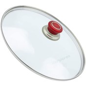 Resim icanPARES Tencere Sahan Cam Kapak 26 Cm Ve Kırmızı Tutma Tepe 