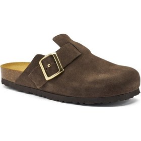 Resim Terlik Kadın 17d5 Frau Velour-s T.moro Dark Brown Koyu Kahverengi 