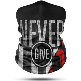 Resim Dair Never Give Up Motosiklet Bandana Boyunluk Outdoor Balaklava 