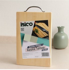 Resim Bambu Kesim Tahtası 18x28x1.7 Cm - Metal Kulplu Çok Renkli 