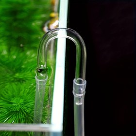 Resim 1 adet Cam U Şekilli Boru Bağlayıcı Su Akvaryumu Hava Pompası için - CO2 Sistemi Aksesuarı, Balık Tankı Hava Hattı Boru Bağlantısı, Standart Borulara Uygun, Şarj Edilmemiş, Pil Gerektirmez - Su Canlıları, Balık Tankı Aksesuarları için İdeal, Esnek Bağlayıcı, Dayanıklı Cam Malzeme, Akvaryum Aksesuarı 