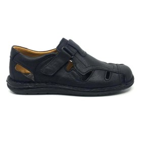 Resim Luis Figo 3240 Ortopedik Hakiki Deri Comfort Taban Erkek Sandalet Ayakkabı 