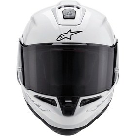 Resim Alpinestars Supertech R10 Carbon Spor Motosiklet Kaskı Beyaz Siyahh 