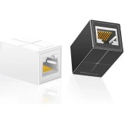 Resim Sones Mindpure Ad043 2 Adet Ağ Kablosu Çift Konnektör Genişletici Adaptörü Rj45 Ağ Gigabit Çift Geçişli Geniş Bant Kristal Başlıklar Beyaz + Siyah 