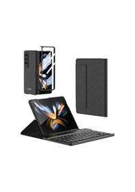 Resim Samsung Galaxy Uyumlu Z Fold 3 Kılıf Standlı Bluetooth Klavyeli Zore Kıpta Keyboard Set Kılıf 