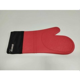 Resim Fırın Eldiven Silikon Tekli Kırmızı Kırmızı 