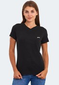 Resim Slazenger KRISTEN I Kadın V Yaka Siyah Tişört 