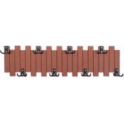 Resim Mavienerji Kahverengi Ahşap Duvar ve Kapı Askısı Elbise Askılık Çit Modeli 8 Askılı 