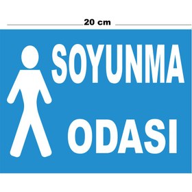 Resim Lucena Metal Soyunma Odası 15cm x 20cm Uyarı Levhası Yönlendirme Tabelası 