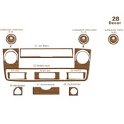 Resim Renault Master Movano İnterstar Konsol-torpido Kaplama 2003-2009 28 Parça-açık Meşe Seçenek 