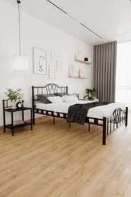 Resim ARGİMO Orkide Çift Kişilik Ferforje Metal Karyola Siyah 