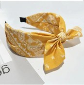 Resim Snapbuy Boho Yay Baskılı Geniş Kenarlı Saç Bandı - Kadınlar Ve Kızlar İçin Vintage Aksesuar10000mah Yellow 