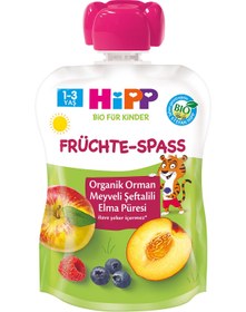 Resim Hipp Mama Organik Orman Meyveli Şeftalili Elma Püresi 90 gr - Standart / Standart 