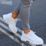 Resim Saillaker’s Sail Lakers - Beyaz Deri Yüksek Taban Erkek Sneaker 