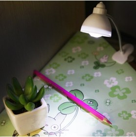 Resim Zarif İnci Akrobat Mandallı Pilli Led Lamba Kitap Okuma Lambası 