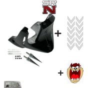 Resim Cg Çita Siyah Sakal + Nikel Sakal Stickeri + 2 Adet Sivri Vida Modifiye Set + Tzmanya Srnmotor 