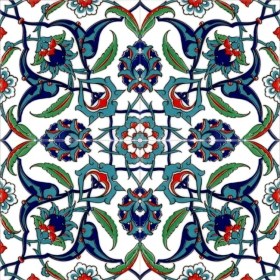 Resim Kütahya Hedef Çini AC20 20 x 20 Dekoratif Çini 