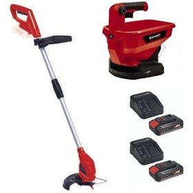 Resim Einhell GC-CT 18/24 Li Kenar Kesme Makinesi + GE-US 18 Li Akülü Gübre Çim Tohum Serpme Makinesi + 2 x 2.5 Ah Akülü Set 