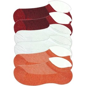 Resim Royaleks 6 Adet Çocuk Sneaker Patik Çorap Bordo Beyaz Turuncu-5-6 Yaş 