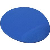 Resim Newdaki Mavi Yuvarlak Bilgisiyar Notebook Bileklik Destekli Ergonomik Optik Mousepad 19x23 cm 