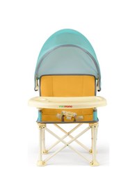 Resim Minimono Tenteli Portatif Mama Sandalyesi Sarı-yeşil 