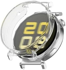 Resim Huawei Watch Gt5 41mm ile Uyumlu Kasa Ve Ekran Koruyucu 360 Tam Koruma Silikon Kılıf (Şeffaf) 