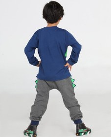 Resim Casabony Hello Timsah Tırtırlı Baggy Pantolon + T-Shirt Takım-Antrasit 