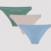 Resim Penti Waterfall Dantel Detaylı 3lü Çok Renkli Slip Külot Çok Renkli 