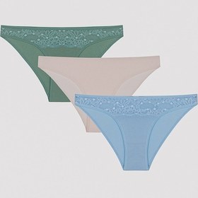Resim Penti Waterfall Dantel Detaylı 3lü Çok Renkli Slip Külot Çok Renkli 