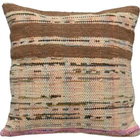 Resim Zehra Abla Halı Yeni El Dokuma Dekoratif Kilim Kırlent Yastık Kılıfı 6484 Çok Renkli 