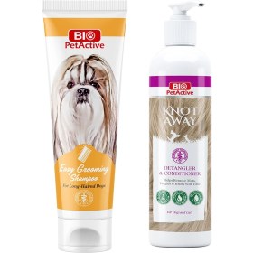 Resim Bio Petactive Easy Grooming Uzun Tüylü Köpek Şampuanı 250 Ml + Knot Away Kıtık Açıcı Krem 2 Li Set 