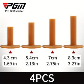 Resim Set of 4 - Golf Çıkarma Matları Kauçukten Yapılmış, Boyutları (4.32 cm + 5.41 cm + 6.99 cm + 8.31 cm) * 1 olan Tee'ler, Dirençleri Azaltan Dayanıklı Golf Tee'leri, Golf Sahası Aksesuarları. 