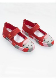 Resim Kırmızı Simli Kedi Kız Sneaker Babet-kırmızı Kırmızı 