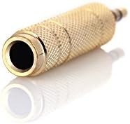 Resim Honorall Ses Jakı Adaptörü Dönüştürücü Stereo Priz Elektro Gitarlar için Mikrofon Kulaklık 3.5mm Erkek 6.5mm Kadın 