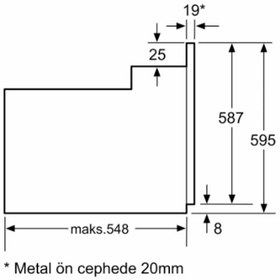Resim Bosch Serie 2 HBF011BV1T 71 LT Ankastre Fırın 